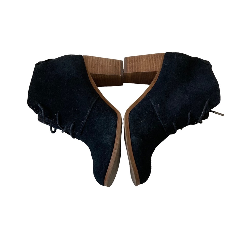 Toms Lunata Lace Up Bootie Black Suede, 7.5 - Picture 7 of 11